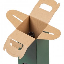 Kartona kaste vienai vīna pudelei 92*92*337mm