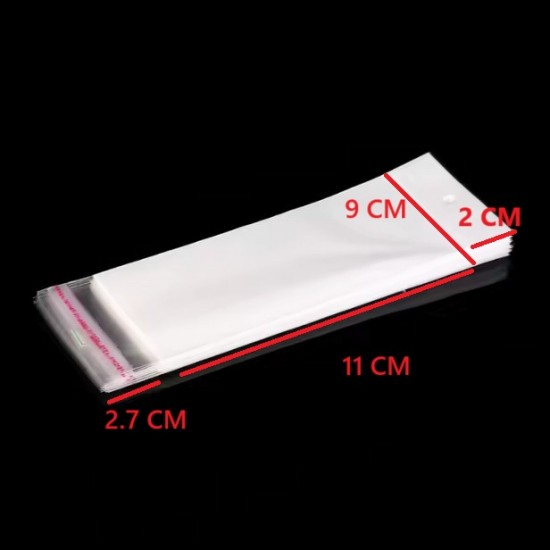 Bags with hole and self-adhesive film OPP 9*11cm, 100pcs