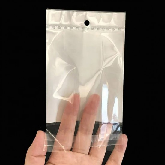 Maisiņi iepakošanai ar caurumu un līmlenti 4,5*6cm, 100gab.