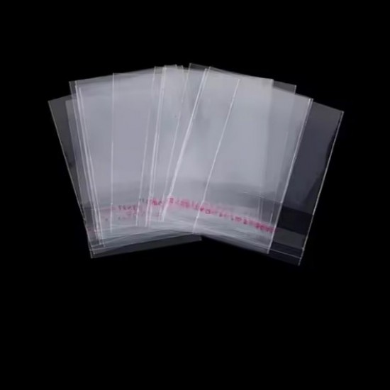 Transparent bag self-sdhesive sealing bags, 25 micro, 5*5+3cm, 200pcs