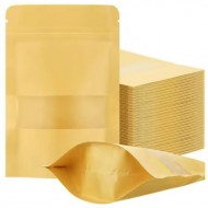 Пакет DOYPACK с застёжкой zip-lock 13,5*18,5+4см, коричнейвый , 10шт.