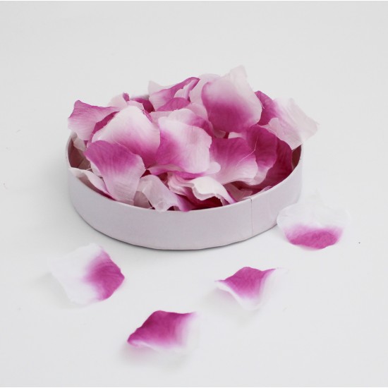 Dekoratīvas rožu ziedlapiņas ombre lavender, 100 gab.