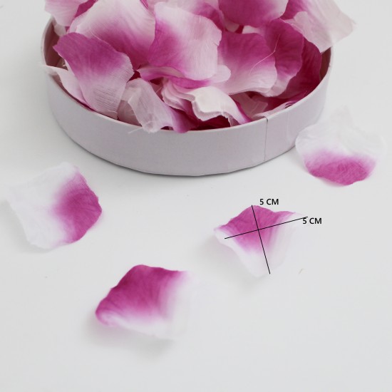 Dekoratīvas rožu ziedlapiņas ombre lavender, 100 gab.