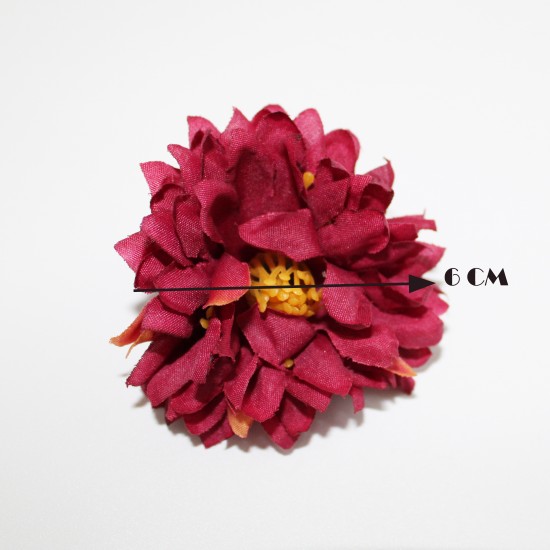 Artificial flower heads d-6cm 5pcs