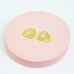 Beads heart 2.5*2.5cm ,2pcs