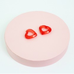 Beads heart 2.5*2.5cm ,2pcs