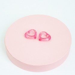 Beads heart 2.5*2.5cm ,2pcs
