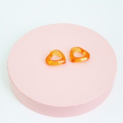 Beads heart 2.5*2.5cm ,2pcs