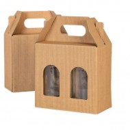 Картонная коробка 184x95x173 мм с окошком для банок, 1шт.