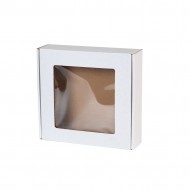 Коробка с окном 200*200*50мм цвет белый FEFCO 0427