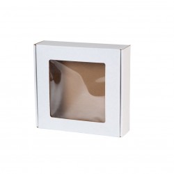 Boxes with window 200*200*50mm White FEFCO 0427