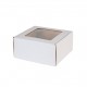 Boxes with window 200*200*100mm white FEFCO 0427