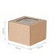 Boxes with window 130*130*100mm kraft FEFCO 0427