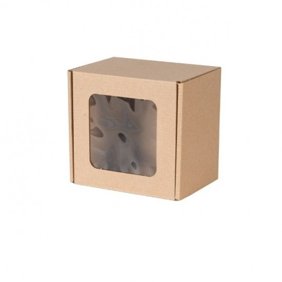 Boxes with window 130*130*100mm kraft FEFCO 0427