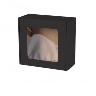 Boxes with window 200*200*100mm black FEFCO 0427