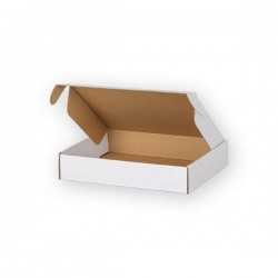 Cardboard box 250x200x50mm FEFCO 0427 White