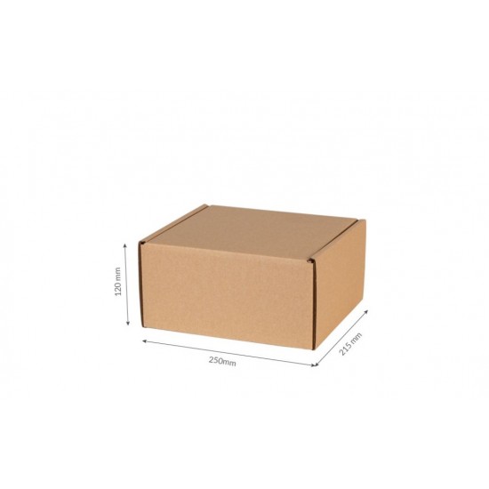 Картонная коробка 250*215*120мм, FEFCO 0427, 3-х слойный, размер пакомата М, + 10шт.