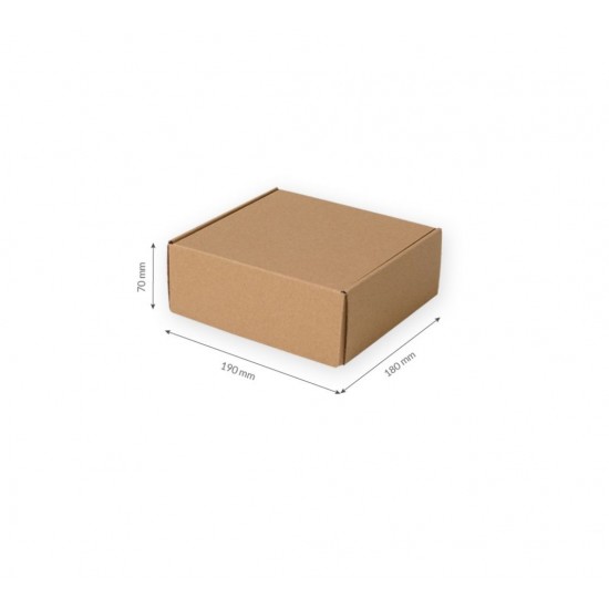 Cardboard box 190*180*70mm, FEFCO 0427, 3-layer, parcel locker - size S, + 10pcs