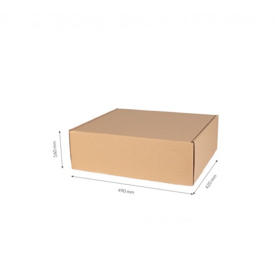 Cardboard box 490*420*160mm, FEFCO 0427, 3-layer, parcel locker - size M, + 10pcs