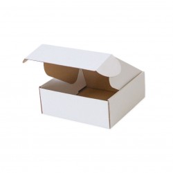 Cardboard box 190x180x70mm, FEFCO 0427, White color, 3-layer, parcel locker - size S, + 10pcs
