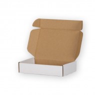 Cardboard box 180x120x40mm, FEFCO 0427, White color, 3-layer, parcel locker - size S, + 10pcs