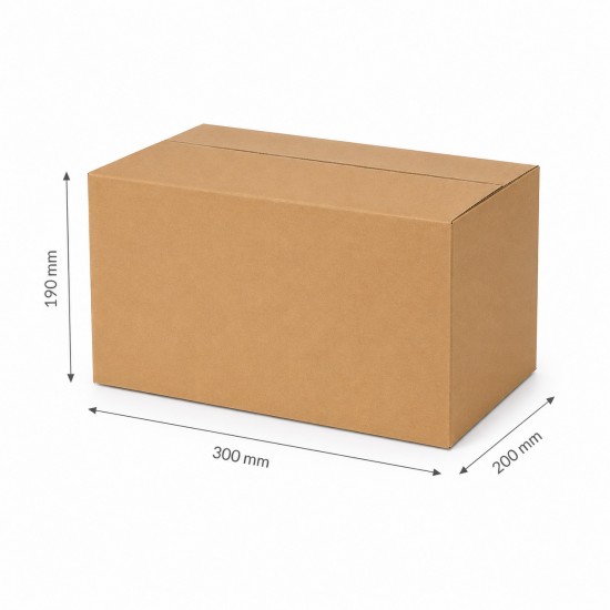 Картонная коробка FEFCO 0201 – 300x200x190 мм