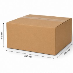 Kartona kaste FEFCO 0201 – 350x300x150 mm