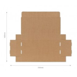 Kartona kaste 320x140x45mm, FEFCO 0421, 3 slāņu, pakomāts - S izmērs, + 10gab., balta krāsa