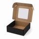 Black Cardboard Box with Window 200x200x100 mm, FEFCO 0427