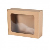 Kartonā kaste ar lodziņu (FEFCO 0427) — 250×200×50 mm