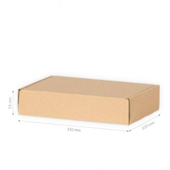 Cardboard box FEFCO 0427 310x220x55 mm