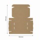 Kartona kaste FEFCO 0427 310 x 220 x 55 mm, baltā krāsa, 10 gab