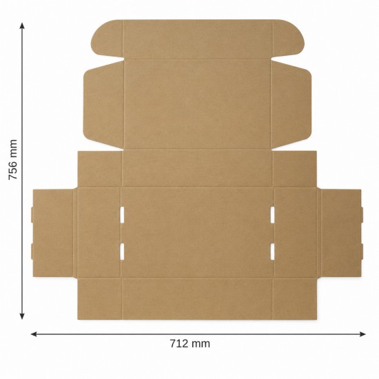 Kartona kaste FEFCO 0427 350x250x90 mm, baltā krāsa