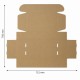 Kartona kaste FEFCO 0427 350x250x90 mm, baltā krāsa