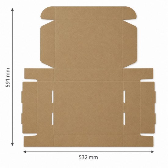 Kartona kaste FEFCO 0427, balta – 310×220×55 mm