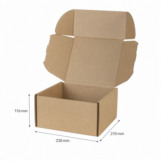 Kartona kaste FEFCO 0427, 490×420×160 mm, 3 slāņu, kraft, 10 gab.