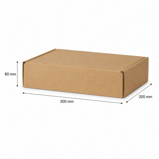 Caja de cartón FEFCO 0427 – 300x200x80 mm