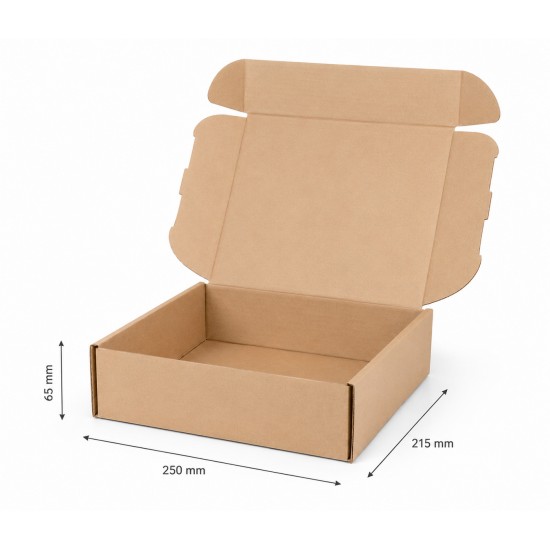 Caja de cartón 250x215x65 mm FEFCO 0427