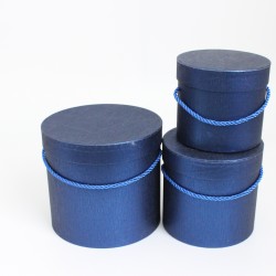 Ziedu kastes komplekts 3gab., "shine blue"