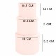 Flower boxes powder pink, set 3 pcs.