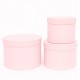 Flower boxes powder pink, set 3 pcs.
