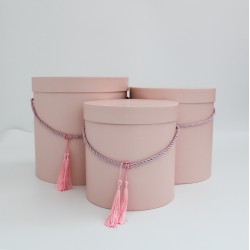 Ziedu kastes kompleks ar otiņu, pūder krāsa ,3gab.