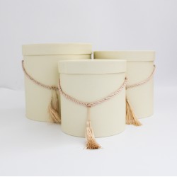 Ziedu kastes kompleks ar otiņu, dzeltenā krāsā ,3gab.