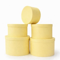 Round Flower Box Set Yellow (5 pcs.)