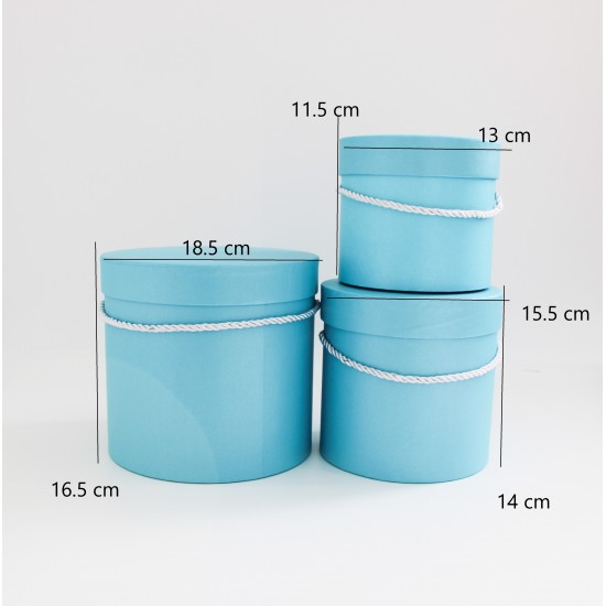 Ziedu kastes kompleks,3gab., "blue"