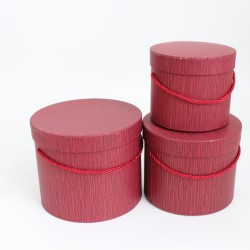 Ziedu kastes komplekts 3gab. "burgundy"