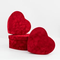 Samta sirds formas kastīšu komplekts, 3 izmēri