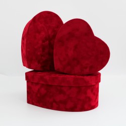 Samta sirds formas kastīšu komplekts, 3 izmēri