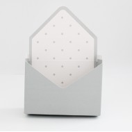 Flower box envelope  M size, 1pcs, grey 