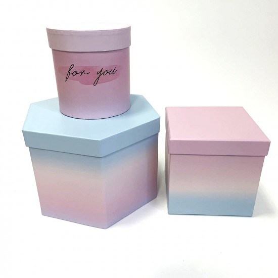 Flower boxes different shapes, 3pcs